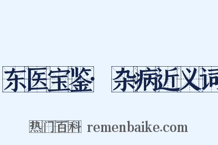 东医宝鉴·杂病近义词是什么意思的图片